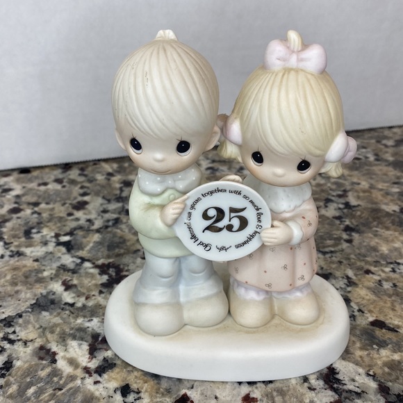 Precious Moments God Blessed Our Years Together with Love 25th 1983 - Picture 1 of 12